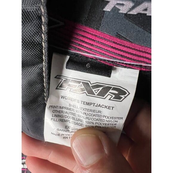 Womens FXR racing Snowmobile Tempt Winter Black Pink Jacket sz 6 - Picture 4 of 6